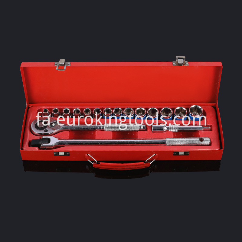 17PCS 1/2" Dr. Metric Hand Socket Set